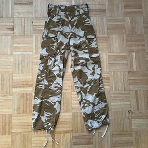Vintage British Army Desert DPM camouflage combat trousers